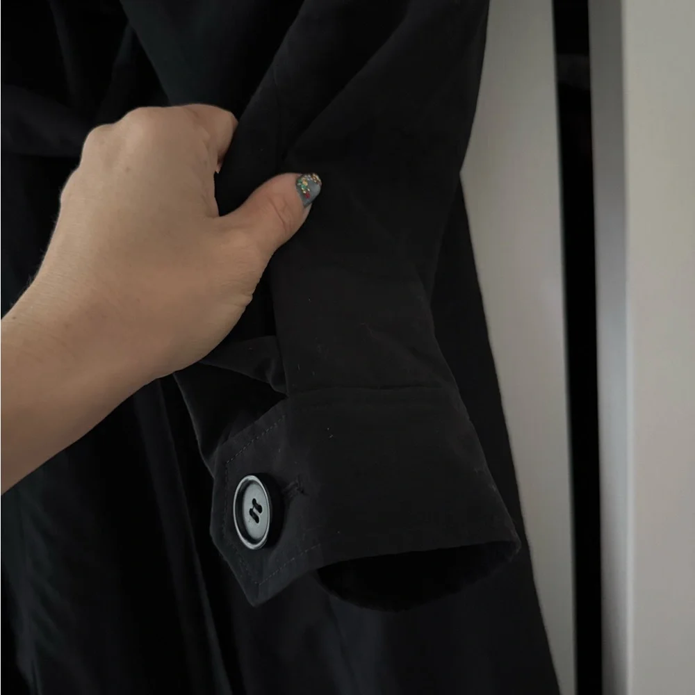 ALO Yoga Daybreak Long Coat Black Hooded Detachable Belt NEW with tag